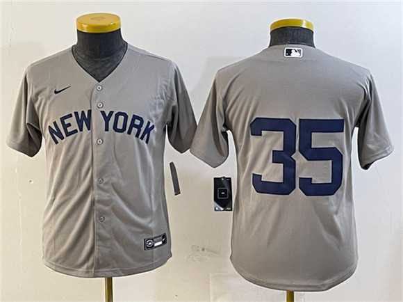 Womens New York Yankees #35 Clay Holmes Gray Cool Base Stitched Jersey